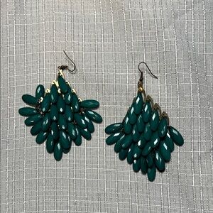Source Unknown Teal Drop Earrings